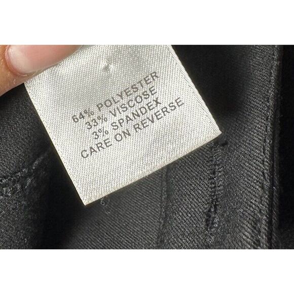 ST. JOHN EVENING by Marie Gray Black Dress Pants Red Metallic Embroidery Size 6 - Picture 5 of 5